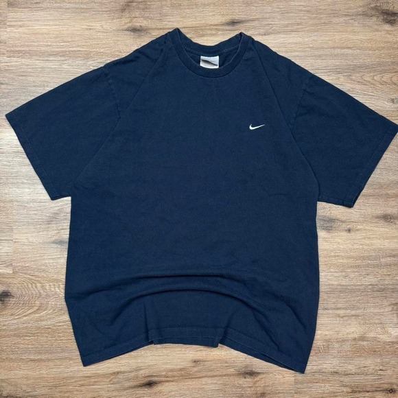 vintage 90s washed navy blue silver tag nike tee - Picture 1 of 5